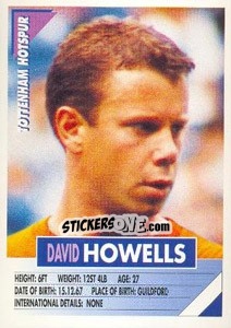 Sticker David Howells - SuperPlayers 1996 - Panini