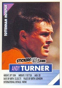 Sticker Andy Turner - SuperPlayers 1996 - Panini