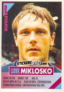 Sticker Ludek Miklosko - SuperPlayers 1996 n. 283 - Panini