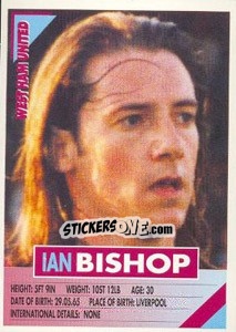 Sticker Ian Bishop - SuperPlayers 1996 - Panini