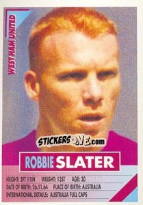 Sticker Robbie Slater - SuperPlayers 1996 - Panini