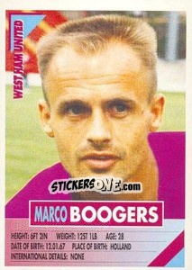 Sticker Marco Boogers - SuperPlayers 1996 - Panini
