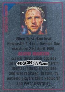 Sticker Alvin Martin (note) - SuperPlayers 1996 - Panini