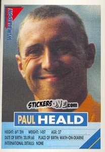 Cromo Paul Heald - SuperPlayers 1996 - Panini