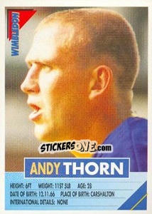 Sticker Andy Thorn - SuperPlayers 1996 n. 303 - Panini