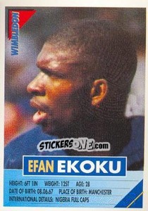 Sticker Efan Ekoku - SuperPlayers 1996 n. 309 - Panini