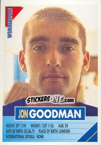 Sticker Jon Goodman - SuperPlayers 1996 - Panini