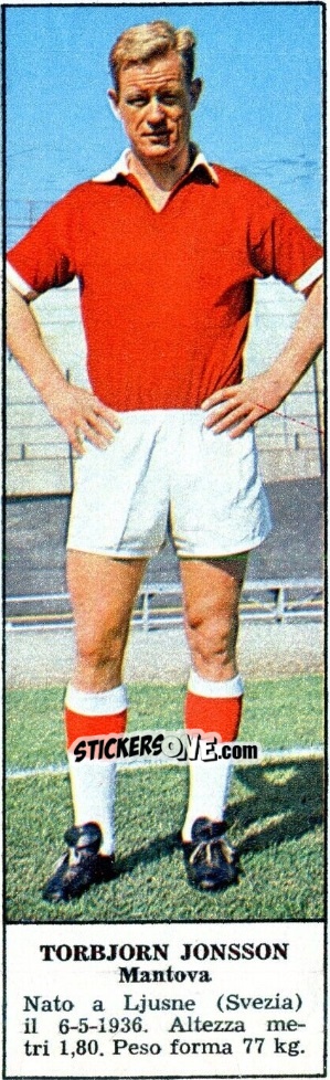 Sticker Torbjorn Jonsson - Campionato Italiano di Calcio 1966-1967
 n. 179 - Tempo