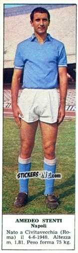 Figurina Amedeo Stenti - Campionato Italiano di Calcio 1966-1967
 n. 197 - Tempo