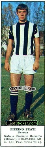 Sticker Pierino Prati - Campionato Italiano di Calcio 1966-1967
 n. 537 - Tempo