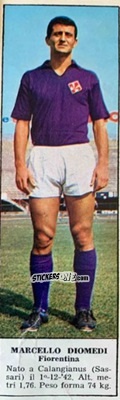 Sticker Marcello Diomedi - Campionato Italiano di Calcio 1966-1967
 n. 72 - Tempo