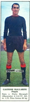 Sticker Gastone Ballarini - Campionato Italiano di Calcio 1966-1967
 n. 82 - Tempo