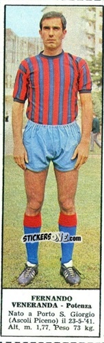 Sticker Fernando Veneranda - Campionato Italiano di Calcio 1966-1967
 n. 455 - Tempo