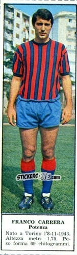 Sticker Franco Carrera - Campionato Italiano di Calcio 1966-1967
 n. 457 - Tempo