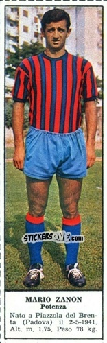 Sticker Mario Zanon - Campionato Italiano di Calcio 1966-1967
 n. 460 - Tempo