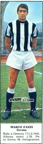 Sticker Marco Fazzi - Campionato Italiano di Calcio 1966-1967
 n. 534 - Tempo