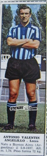 Sticker Antonio Valentin Angelillo - Campionato Italiano di Calcio 1966-1967
 n. 152 - Tempo
