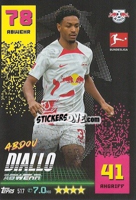 Sticker Abdou Diallo - German Fussball Bundesliga 2022-2023. Match Attax Extra
 n. 517 - Topps