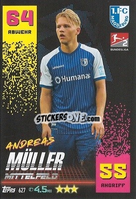 Sticker Andreas Müller - German Fussball Bundesliga 2022-2023. Match Attax Extra
 - Topps