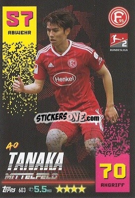 Sticker Ao Tanaka - German Fussball Bundesliga 2022-2023. Match Attax Extra
 n. 603 - Topps