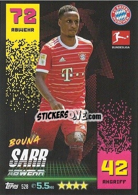 Sticker Bouna Sarr - German Fussball Bundesliga 2022-2023. Match Attax Extra
 - Topps