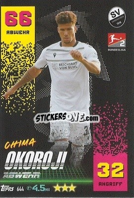 Cromo Chima Okoroji - German Fussball Bundesliga 2022-2023. Match Attax Extra
 - Topps