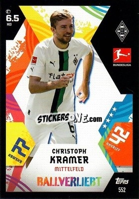 Sticker Christoph Kramer - German Fussball Bundesliga 2022-2023. Match Attax Extra
 - Topps