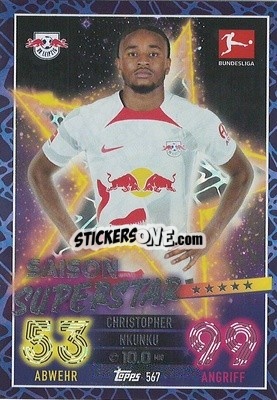 Sticker Christopher Nkunku - German Fussball Bundesliga 2022-2023. Match Attax Extra
 - Topps