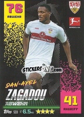 Sticker Dan-Axel Zagadou - German Fussball Bundesliga 2022-2023. Match Attax Extra
 n. 533 - Topps