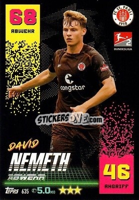 Cromo David Nemeth - German Fussball Bundesliga 2022-2023. Match Attax Extra
 - Topps