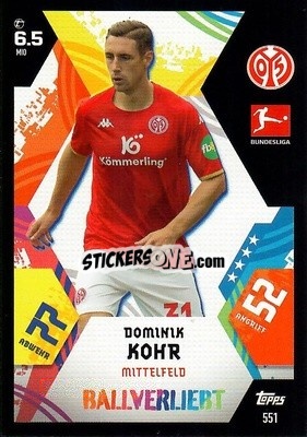 Sticker Dominik Kohr - German Fussball Bundesliga 2022-2023. Match Attax Extra
 - Topps
