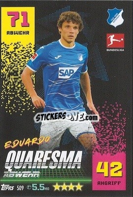 Sticker Eduardo Quaresma - German Fussball Bundesliga 2022-2023. Match Attax Extra
 n. 509 - Topps