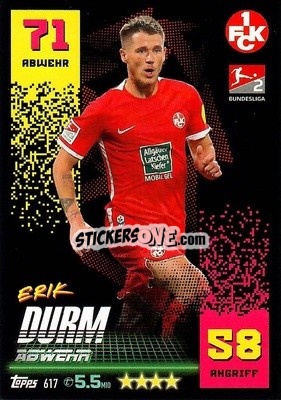 Sticker Erik Durm - German Fussball Bundesliga 2022-2023. Match Attax Extra
 n. 617 - Topps