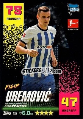 Cromo Filip Uremović - German Fussball Bundesliga 2022-2023. Match Attax Extra
 - Topps