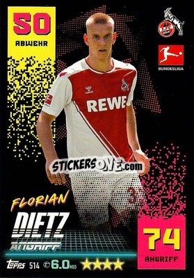 Sticker Florian Dietz - German Fussball Bundesliga 2022-2023. Match Attax Extra
 - Topps