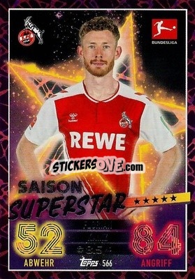 Sticker Florian Kainz - German Fussball Bundesliga 2022-2023. Match Attax Extra
 n. 566 - Topps