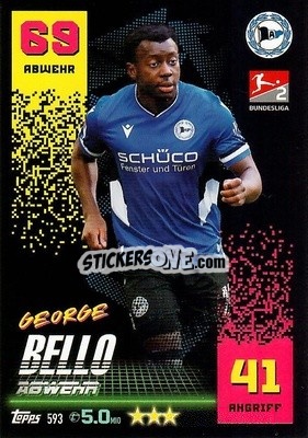 Sticker George Bello - German Fussball Bundesliga 2022-2023. Match Attax Extra
 n. 593 - Topps