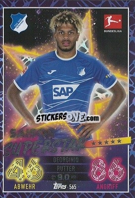 Sticker Georginio Rutter - German Fussball Bundesliga 2022-2023. Match Attax Extra
 n. 565 - Topps