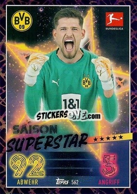 Sticker Gregor Kobel - German Fussball Bundesliga 2022-2023. Match Attax Extra
 n. 562 - Topps