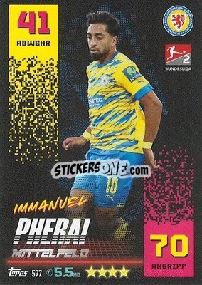 Cromo Immanuel Pherai - German Fussball Bundesliga 2022-2023. Match Attax Extra
 - Topps