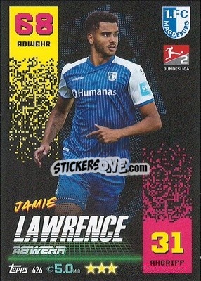 Cromo Jamie Lawrence - German Fussball Bundesliga 2022-2023. Match Attax Extra
 - Topps