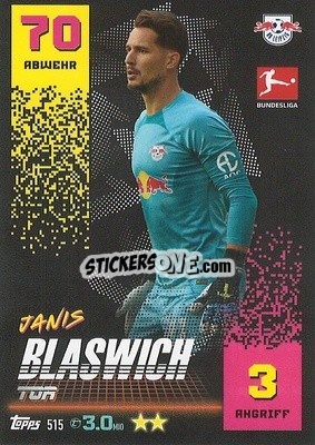 Sticker Janis Blaswich - German Fussball Bundesliga 2022-2023. Match Attax Extra
 - Topps