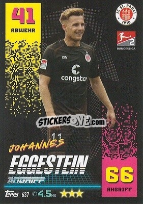 Figurina Johannes Eggestein - German Fussball Bundesliga 2022-2023. Match Attax Extra
 - Topps