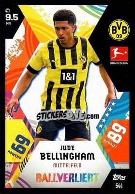 Sticker Jude Bellingham - German Fussball Bundesliga 2022-2023. Match Attax Extra
 n. 544 - Topps