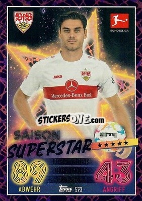 Sticker Konstantinos Mavropanos - German Fussball Bundesliga 2022-2023. Match Attax Extra
 n. 573 - Topps