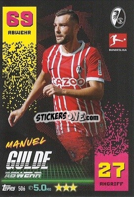 Sticker Manuel Gulde - German Fussball Bundesliga 2022-2023. Match Attax Extra
 - Topps