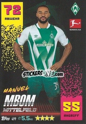 Cromo Manuel Mbom - German Fussball Bundesliga 2022-2023. Match Attax Extra
 - Topps