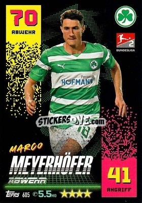 Sticker Marco Meyerhöfer - German Fussball Bundesliga 2022-2023. Match Attax Extra
 n. 605 - Topps