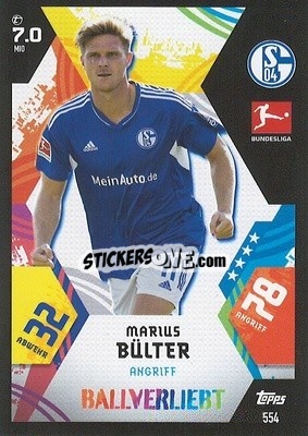 Sticker Marius Bülter - German Fussball Bundesliga 2022-2023. Match Attax Extra
 n. 554 - Topps