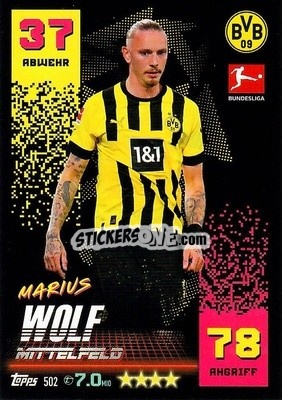 Cromo Marius Wolf - German Fussball Bundesliga 2022-2023. Match Attax Extra
 - Topps